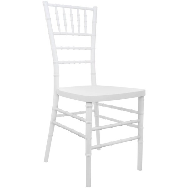 Flash Furniture Advantage White Resin Chiavari Chair RSCHI-W - main